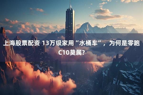 上海股票配资 13万级家用“水桶车”，为何是零跑C10莫属?